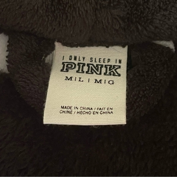 Y2K PINK Victorias Secret Plush Polka Dot Robe M/L - Picture 4 of 6